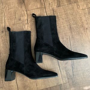Black Suede Vagabond Brand Boots